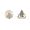 BULK PACK! Flatback & Sew-On Spikes 10MM (Silver) (500 Pieces) 