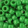 Pony Beads, 9x6mm, Opaque Green(650 Pieces) 