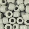 Pony Beads, 9x6mm, Opaque Grey (650 Pieces) 