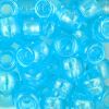 Pony Beads, 9x6mm, Transparent Light Turquoise (650 Pieces) 