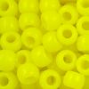 Pony Beads, 9x6mm, Opaque Neon Yellow (650 Pieces) 