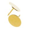 Tack (Lapel) Pin Back with 9MM Pad, Gold (24 Pieces) 