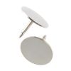 Tack (Lapel) Pin Back with 9MM Pad, Silver (24 Pieces) 