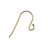 Plain Fish Hook Earwire  with Ball, Gold Vermeil  (10 Pieces) 