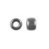 Pony Beads, 9x6mm, Metallic Nickel-Silver Plated (144 Pieces) 