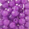 Purple - Faceted Opaque Plastic Beads (Choose Size) (Pack) 