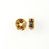 6MM Rhinestone Rondelles (BULK) Crystal/Gold (144 Pieces) 