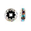 10MM Rhinestone Rondelles (BULK) Crystal-AB/Silver (144 Pieces) 