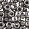 Pony Beads, 9x6mm, Metallic Nickel-Silver Plated (144 Pieces) 