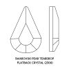 Swarovski 2300 Teardrop Flatback Rhinestone-Crystal (8mm x 4.8mm) (24PCS) 