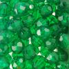 Tr. Emerald - Faceted Transparent Plastic Beads (Choose Size) (Pack) 
