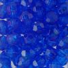 Tr. Dk. Sapphire - Faceted Transparent Plastic Beads (Choose Size) (Pack) 