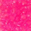 Tr. Hot Pink - Faceted Transparent Plastic Beads (Choose Size) (Pack) 