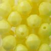 Yellow - Faceted Opaque Plastic Beads (Choose Size) (Pack) 