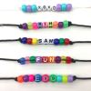 Assorted Letter Beads, 10mm Round, White with Black Letters (500 Pieces) 