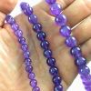 Smooth Round, Natural Amethyst Beads, Choose Size (16