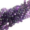 Smooth Round, Natural Amethyst Beads, Choose Size (16