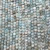 Smooth Round, Aquamarine Gemstone Beads, Choose Size (16