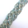 4mm Smooth Round, Aquamarine Gemstone Beads (16
