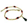 Red Azabache Hand Bead, Czech Glass, 15x7mm (50 Pieces) 