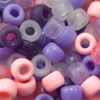 Pony Beads, 9x6mm, Multi-Color Rose Stone Washed (500 Pieces) 