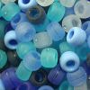 Pony Beads, 9x6mm, Multi-Color Denim Stone Washed (500 Pieces) 