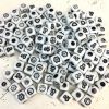 Symbol Beads, 6.5mm Cube, Silver-Plated (500 Pieces) 