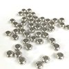 4x6mm Large Hole, Metal Spacer Bead, Imitation Rhodium (72 Pieces) 