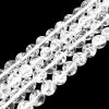 8mm Round, Cracked Crystal Quartz Beads (16