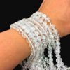 8mm Round, Cracked Crystal Quartz Beads (16