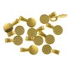 Round Glue-on Bail, 24x13mm, Gold (12 Pieces) 