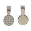 Round Glue-on Bail, 24x13mm, Silver (12 Pieces) 