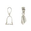 Smooth Pendant Bail, Silver (24 Pieces) 