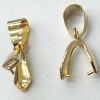 Two-Piece Pendant Bail, 12mm, Gold (12 Pieces) 