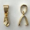 Two-Piece Pendant Bail, 12mm, Gold (12 Pieces) 