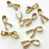 Two-Piece Pendant Bail, 12mm, Gold (12 Pieces) 