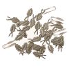 Leaf Pendant Bail, 18x6mm, Silver (36 Pieces) 