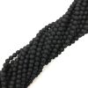 6mm Round, Natural Black Lava Beads, Volcanic Rock (16