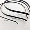 Black Metal Headband Bend 5MM (#4) (12 Pieces) 