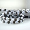Small Black & Clear Faceted Bead Purse 