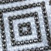 Small Black & Clear Faceted Bead Purse 
