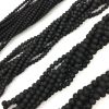 6mm Round, Natural Black Lava Beads, Volcanic Rock (16
