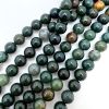 8mm Smooth Round, Bloodstone Beads (16