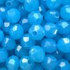 Blue Glow - Faceted Glow-In-The-Dark Plastic Beads, Choose Size (Pack) 