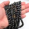 8mm Smooth Round, Blue Tiger Eye Bead (16