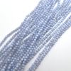 3mm Smooth Round, Blue Lace Agate Beads (16