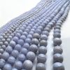 12mm Smooth Round, Blue Lace Agate Beads (16