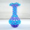 Blue & Purple Faceted Bead Vase 