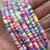 Polymer Clay Rubber, 6mm Heishi Disc Beads, Circus (16