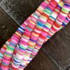 Polymer Clay Rubber, 6mm Heishi Disc Beads, Rainbow (16